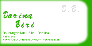 dorina biri business card